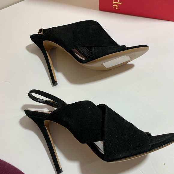 KATE SPADE Open Toe Suede Faloma Heels like new - Picture 6 of 8